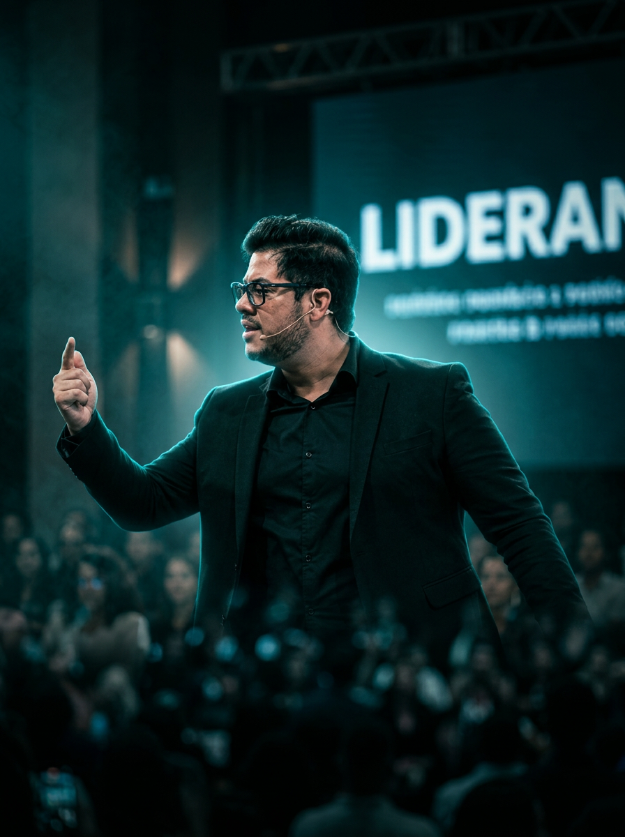 Wanderson Chagas no palco da Imersão ROI PERFORM